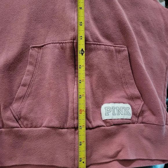 Victoria's Secret Pink Colorblock Perfect Hoodie Small Full Zip Soft Begonia - Picture 5 of 8